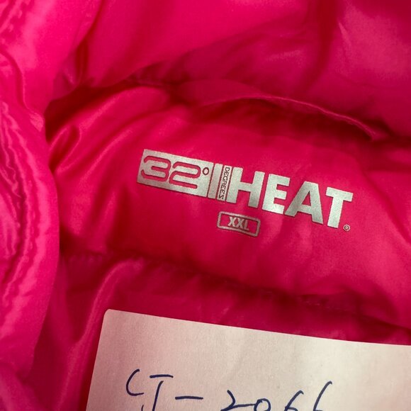 32 Degrees Heat Puffer Jacket Womens 2XL Pink Full Zip Nylon Outdoor NWT CJ-2066 - Picture 9 of 12